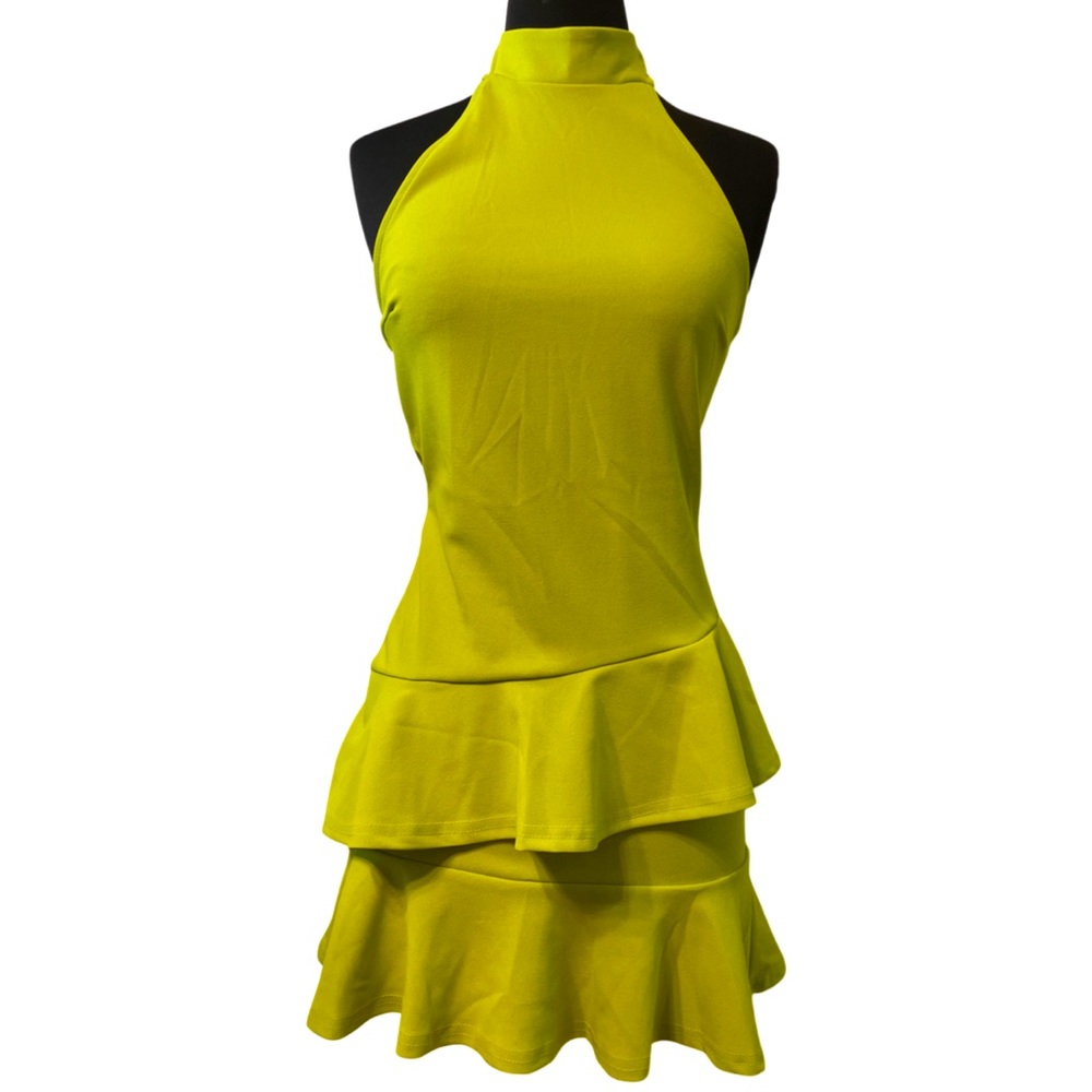 Lime green Boohoo dress NWT